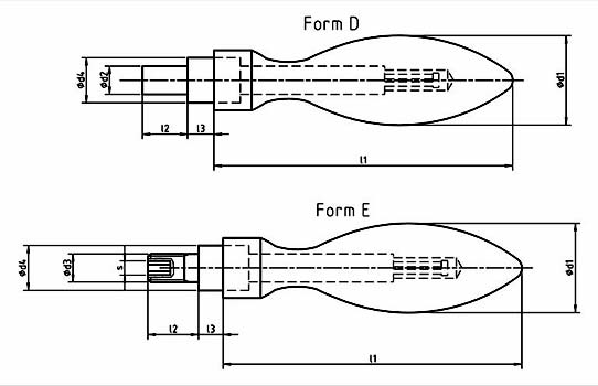 DIN 98 Handles, rotatable