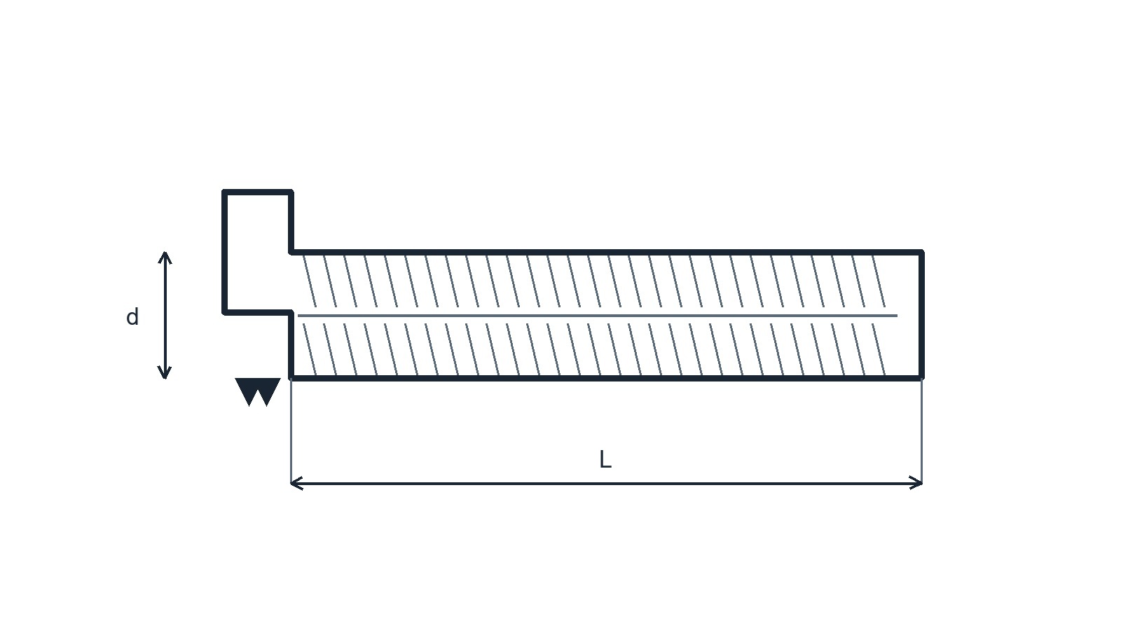 IFI 548 Metric Threaded Projection Weld Studs technical drawing: IFI-548 covers metric threaded projection weld studs. Drawing shows threaded shank and weld projections.