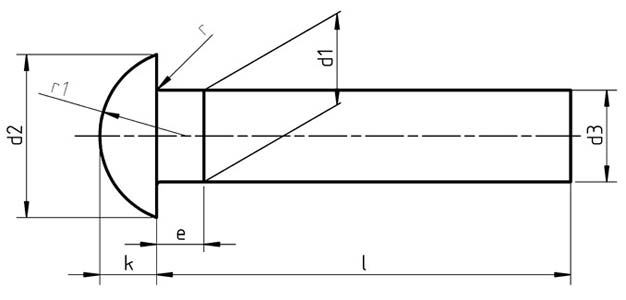 ISO 1051 B Round Head Rivets