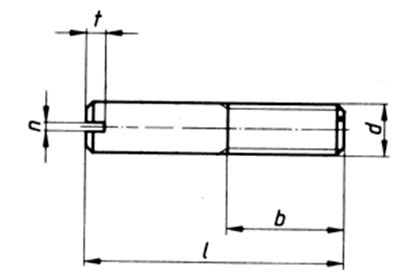 ISO 2342 Slotted Headless Screws with Chamfered End